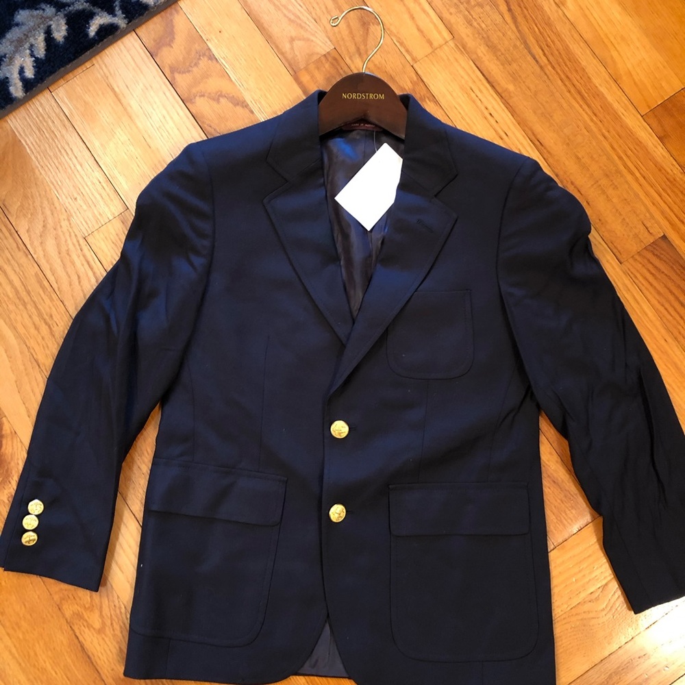 Brooks Brothers Boys Navy Sport Coat Blazer sz 10